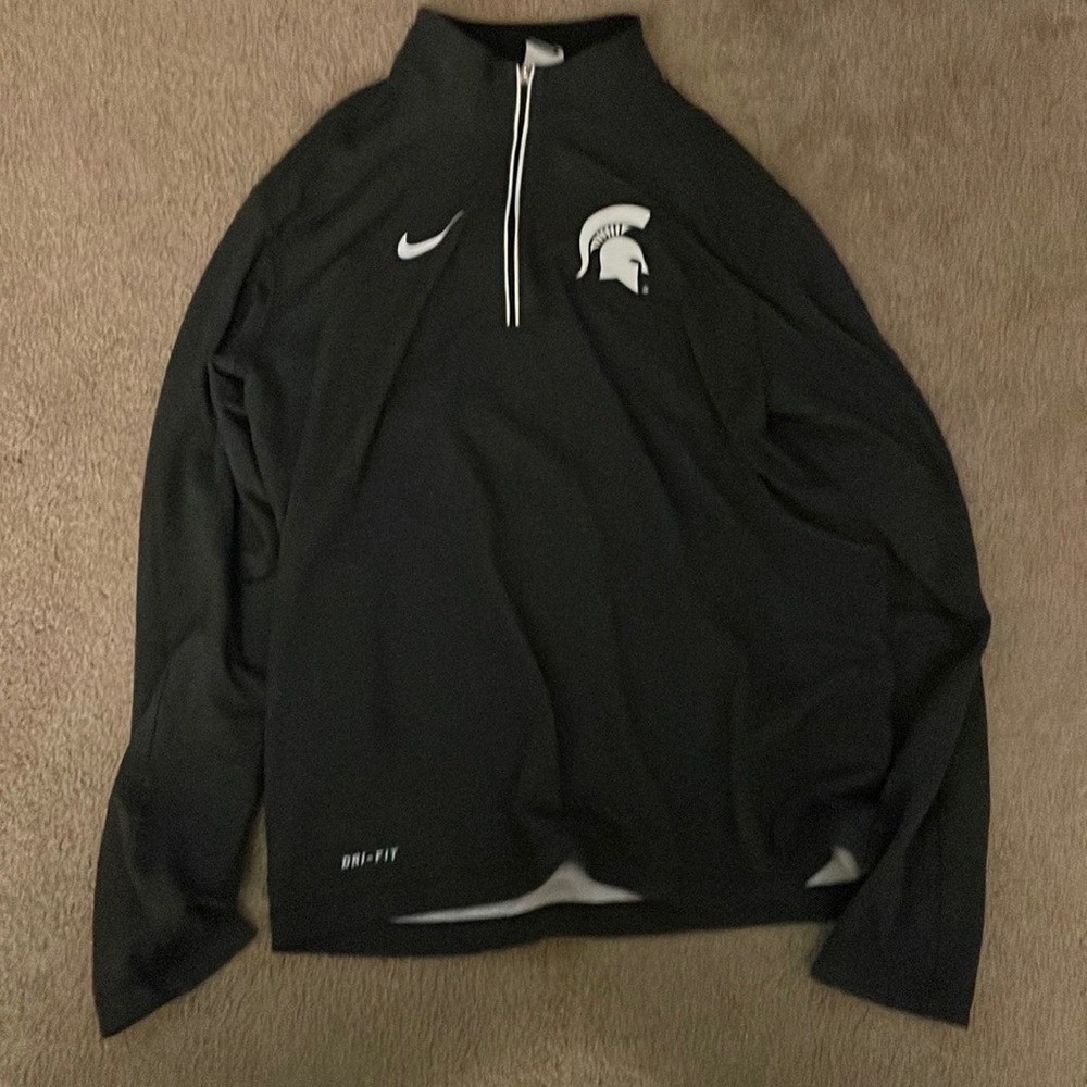 Nike Michigan State Spartans Quarter Zip 1/4 Zip Mens Medium